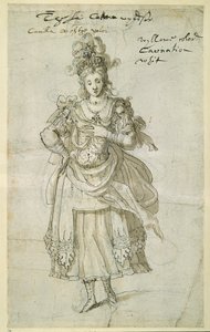 Camilla, n. 1609 (kynä ja muste paperille) tekijältä Inigo Jones