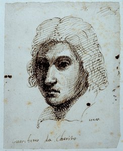 Piirustus Guercinosta (kynä ja muste paperille) tekijältä Inigo Jones