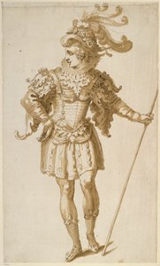Saattaja Yorkin herttualle (kynä ja muste paperille) tekijältä Inigo Jones
