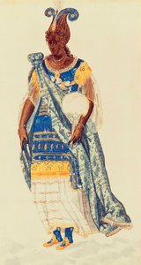 Naamio: Nigerin tytär, n. 1608 (akvarelli paperille)