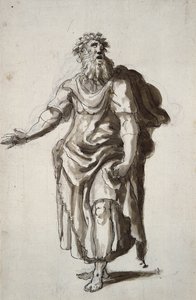 Merlin, n. 1610 (kynä ja muste paperille) tekijältä Inigo Jones