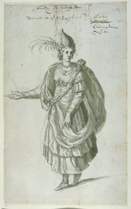 Egyptin kuningatar Berenice (kynä ja muste paperille) tekijältä Inigo Jones