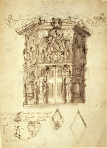 The Masque of Queens, kohtaus 2: House of Fame, n. 1609 (kynä ja muste paperille)