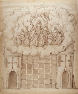The Release of the Daughters of the Morn, n. 1611 (kynä ja muste paperille) tekijältä Inigo Jones