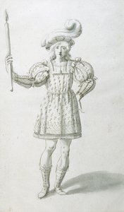 Soihdunkantaja (kynä ja muste paperille) tekijältä Inigo Jones