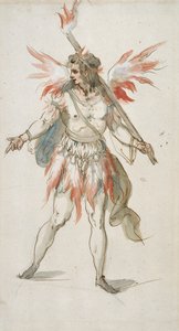 Soihdunkantaja: tulinen henki (akvarelli paperille) tekijältä Inigo Jones
