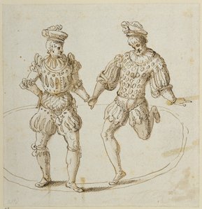 Walesin tanssijat (kynä ja muste paperille) tekijältä Inigo Jones