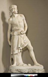David hihnan kanssa, 1858 tekijältä Innocenzo Fraccaroli