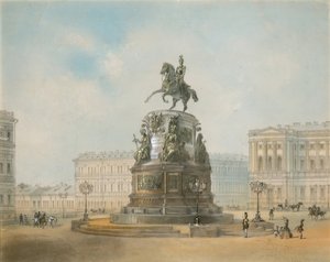 Venäjän Nikolai I:n ratsastusmuistomerkki Iisakinaukiolla Pietarissa tekijältä Iosif Iosifovich Charlemagne