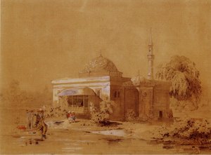 Turkkilaisen saunan paviljonki Tsarskoje Selon Katariina-puistossa, n. 1850 tekijältä Ippolit Antonovich Monighetti