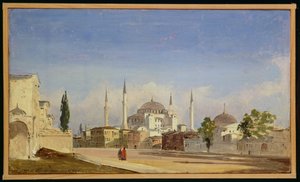 Hagia Sofia, Konstantinopoli, 1843 tekijältä Ippolito Caffi