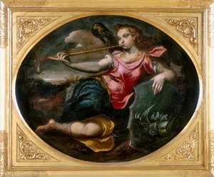 Fame, Ippolito Scarsellan, joka tunnetaan myös nimellä lo Scarsellino, teos, joka on säilytetty Modenan Galleria Estensessä