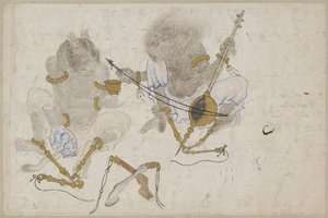 Kaksi demonia, kahleet, 1400-luku tekijältä Iranian Master