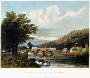Uusi silta, Vale of Ovoca, Co. Wicklow, 1835 tekijältä Irish School