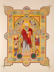 Saint Matthew, faksikopiosta Book of Kells, pub. kirjoittanut Day & Son