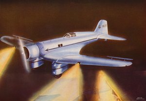 Northrop Gamma (värillinen litografia)