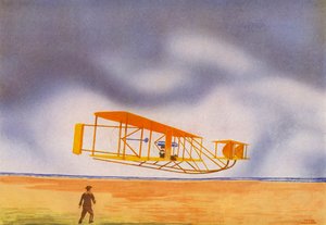 Wrightin veljesten lentokone (värilitro)