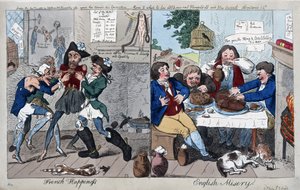 French Happiness: English Misery, pub. 1793 (käsinvärinen kaiverrus)