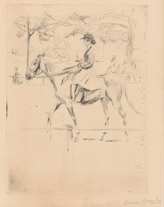 Nainen hevosen selässä tekijältä Isaac Israels (signed by artist)