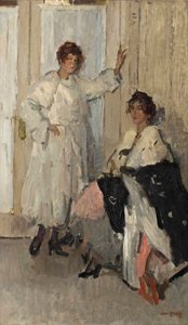 Mannekiinit Ippy ja Gertie Hirschissä, Amsterdamissa, n. 1915-1917 (öljy kankaalle)