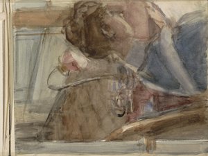 Nainen pöydässä tekijältä Isaac Israels