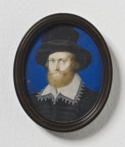Amiraali George Clifford, Cumberlandin 3. jaarli, n. 1600 (akvarelli pergamentille) tekijältä Isaac Oliver