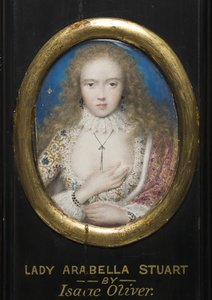 Lady Arabella Stuart (akvarelli pergamentille)