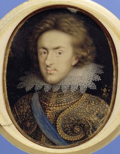 Pienoismuotokuva Henrikistä (1594-1612) Walesin prinssi (akvarelli pergamentille). tekijältä Isaac Oliver