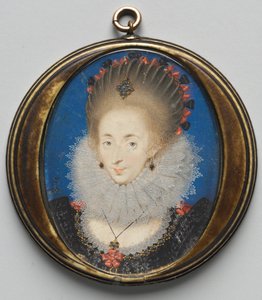 Lucy Russellin muotokuva, Bedfordin kreivitär, os. Harrington, 1612. tekijältä Isaac Oliver