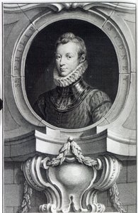 Sir Philip Sidney, kaiverrus Jacobus Houbraken, 1743 tekijältä Isaac Oliver