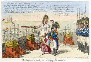 Keisarinna Wish tai Boney Puzzled! tekijältä Isaac Robert Cruikshank