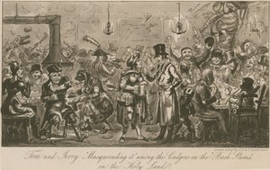 Tom ja Jerry naamioivat sen pyhien slummeissa Pyhässä maassa tekijältä Isaac, Robert and George Cruikshank