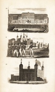 Custom House, Press Gang ja Tower of London tekijältä Isaac Taylor