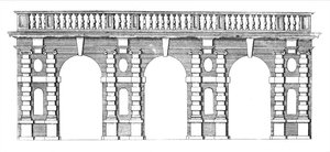 Suunnittelu pelihalliin, jossa on kaiteet, The Gardens of Wilton, n. 1645