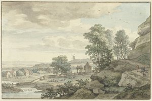 Näkymä Bentheimin läheisyydessä tekijältä Isaac de Moucheron