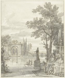 Puistonäkymä tekijältä Isaac de Moucheron