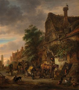 Työmiehet ennen majataloa, 1645.