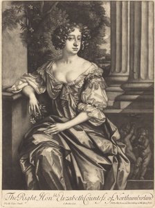 Northumberlandin oikea arvoisa Elizabeth kreivitär tekijältä Isaak Beckett after Sir Peter Lely