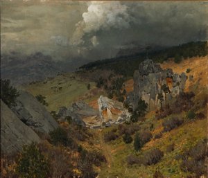 Krimin vuoristossa, 1886 tekijältä Isaak Ilyich Levitan