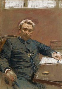 Muotokuva mykkäelokuvanäyttelijä Alexander Pavlovich Lenskystä 1847-1908, 1890-luku. tekijältä Isaak Ilyich Levitan