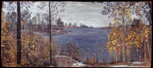 Myöhäinen syksy (Late Automn). Isaak Izrailevich Brodsky (Brodsky) (1884-1939) maalaus, öljy kankaalle tekijältä Isaak Israilevich Brodsky