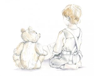 Arthur ja Teddy opettelevat aakkosia