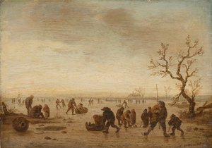 Skaters on the Ice, n.1642-45 (öljy tammipuulle)