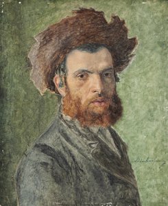 Nuoren hasidi-juutalaisen muotokuva,