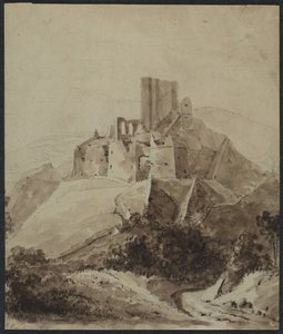 Chateau dArquen rauniot, 1819. tekijältä Isidore Justin Taylor