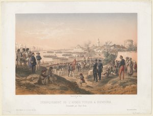 Turkin armeijan maihinnousu Jevpatoriaan Omer Pashan johdolla, 1855