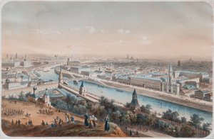 Panoraamanäkymä Moskovaan, 1820-luku