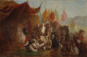 Luonnos keisari Napoleon III:n ja keisarinna Eugénien vastaanotosta..., 1860, n. 1862-67. tekijältä Isidore Pils