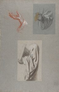 a. Pyhän Remin käsi, s. Pyhän Remin käsi, n. Drapery Study for Acolyte Holding Book..., 1800 tekijältä Isidore Pils