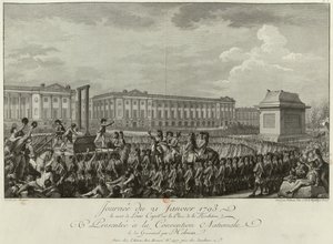 Ludvig XVI:n teloitus Place de la Revolutionissa 21. tammikuuta 1793 1794